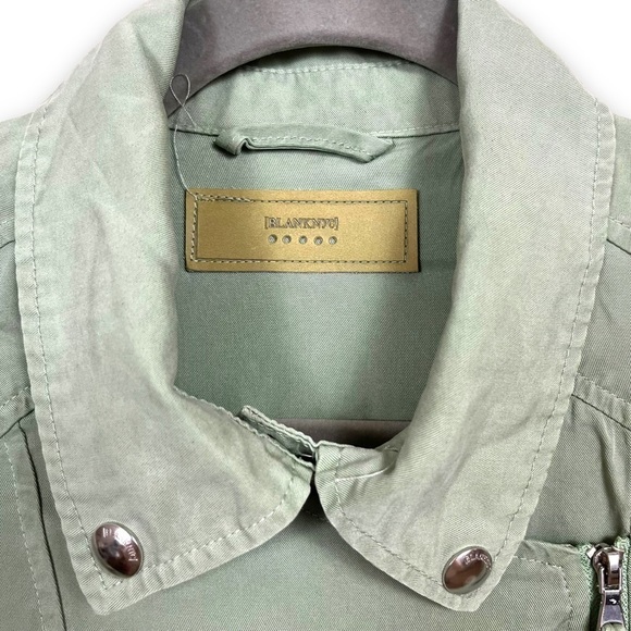 BLANK NYC Jacket Womens Small Green Sage Moto Military Contemporary - Picture 6 of 15
